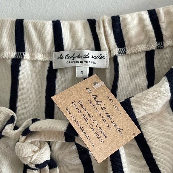 The Lady & The Sailor Striped Drawstring Mini Skirt - Picture 8 of 9